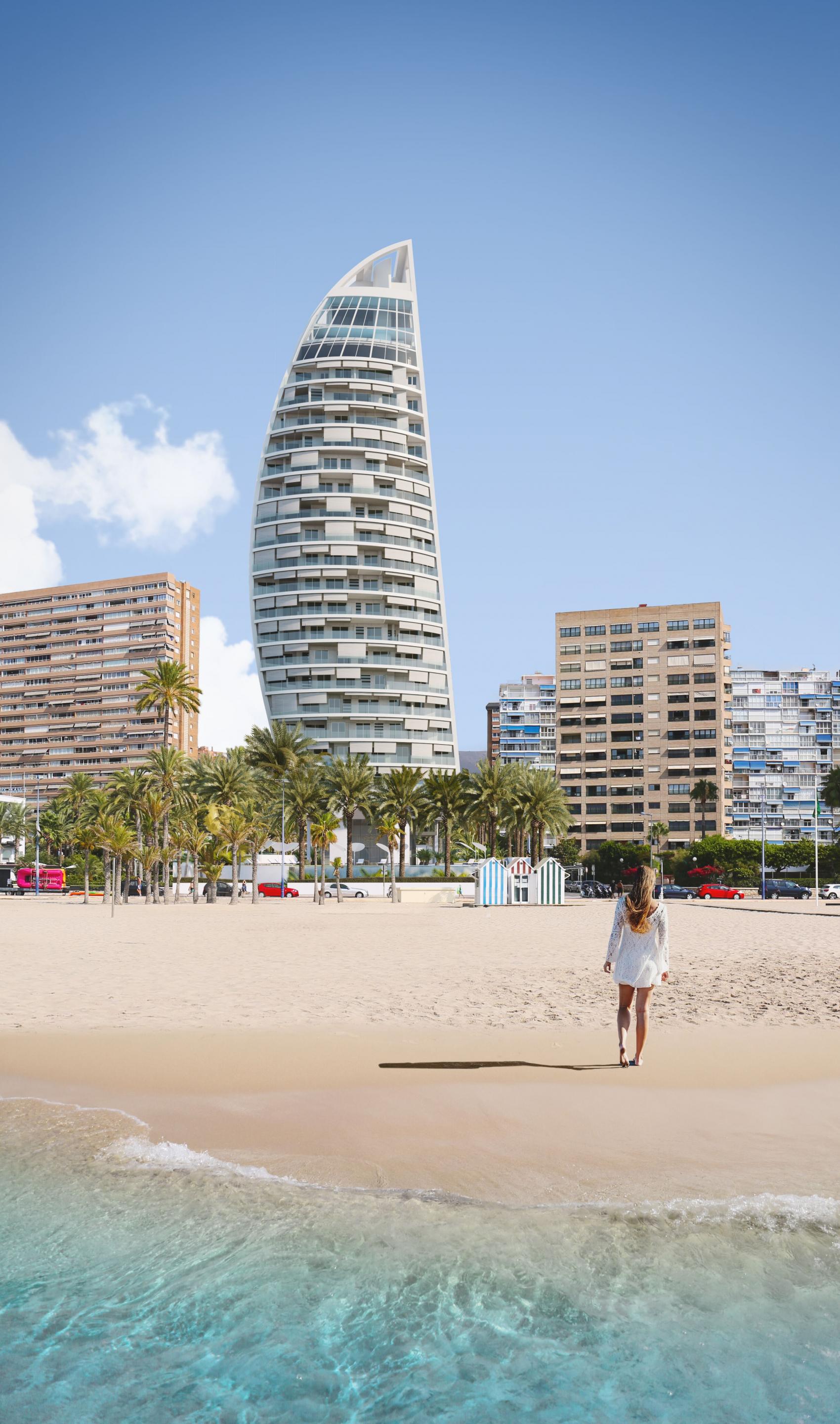 Luxusapartment zum Verkauf in Spanien, geräumige Terrasse 1° Strandlinie in Medvilla Spanje