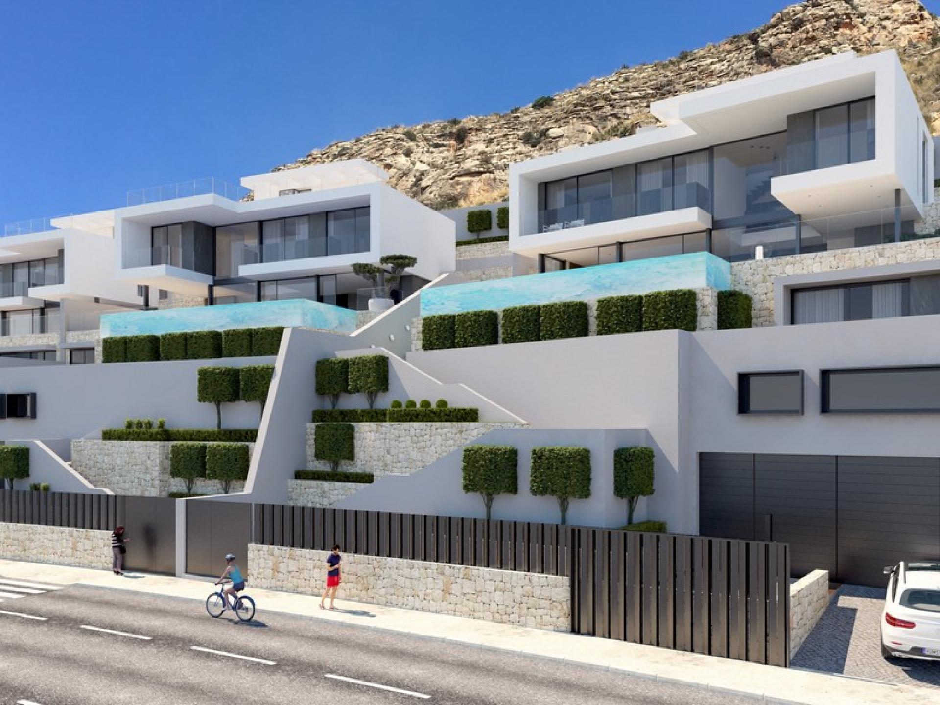 Super-Deluxe-Villa mit herrlichem Meerblick in Finestrat in Medvilla Spanje