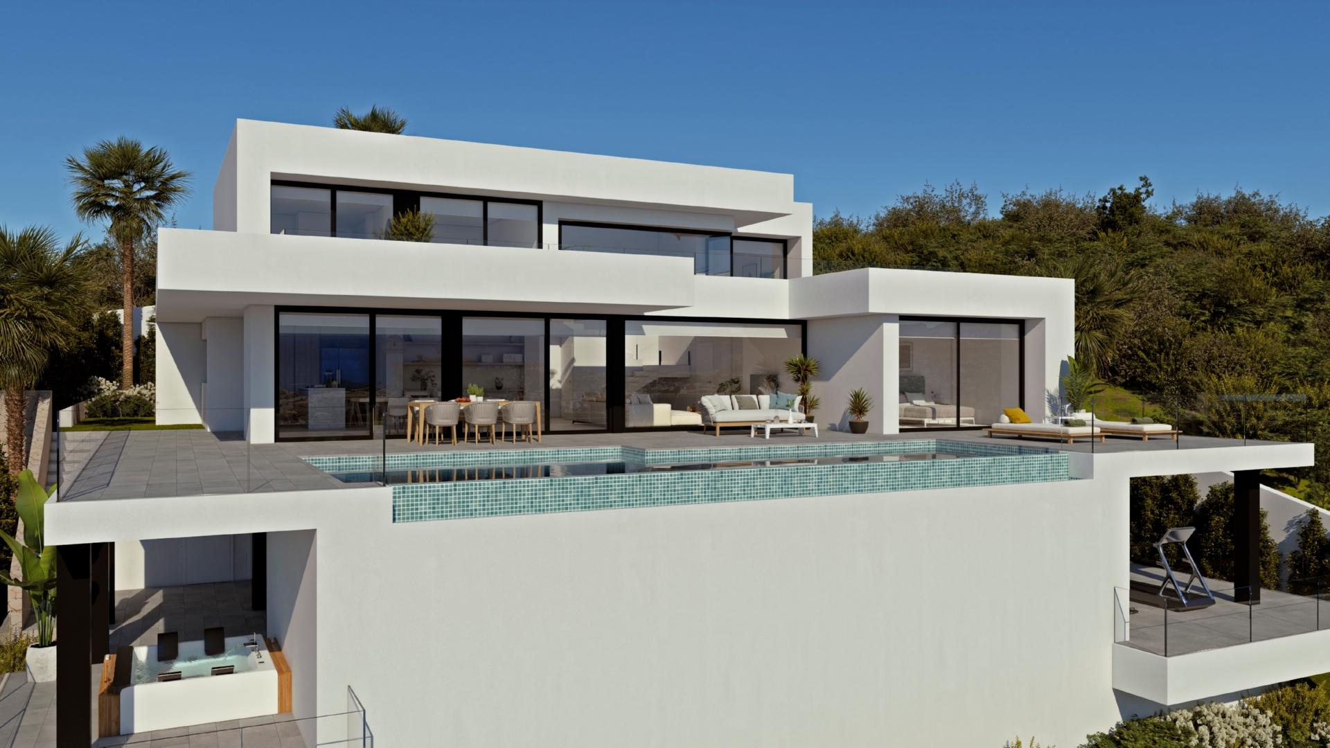 Moderne Luxusvilla zum Verkauf in Cumbre del Sol in Medvilla Spanje