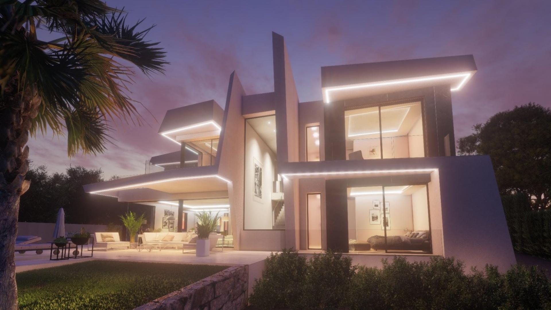 Projekt für eine wunderschöne Villa mit Panoramablick auf das Meer in Medvilla Spanje