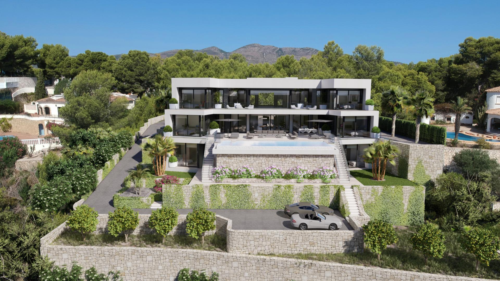 Projekt – Moderne Villa mit Panoramablick in Calpe in Medvilla Spanje