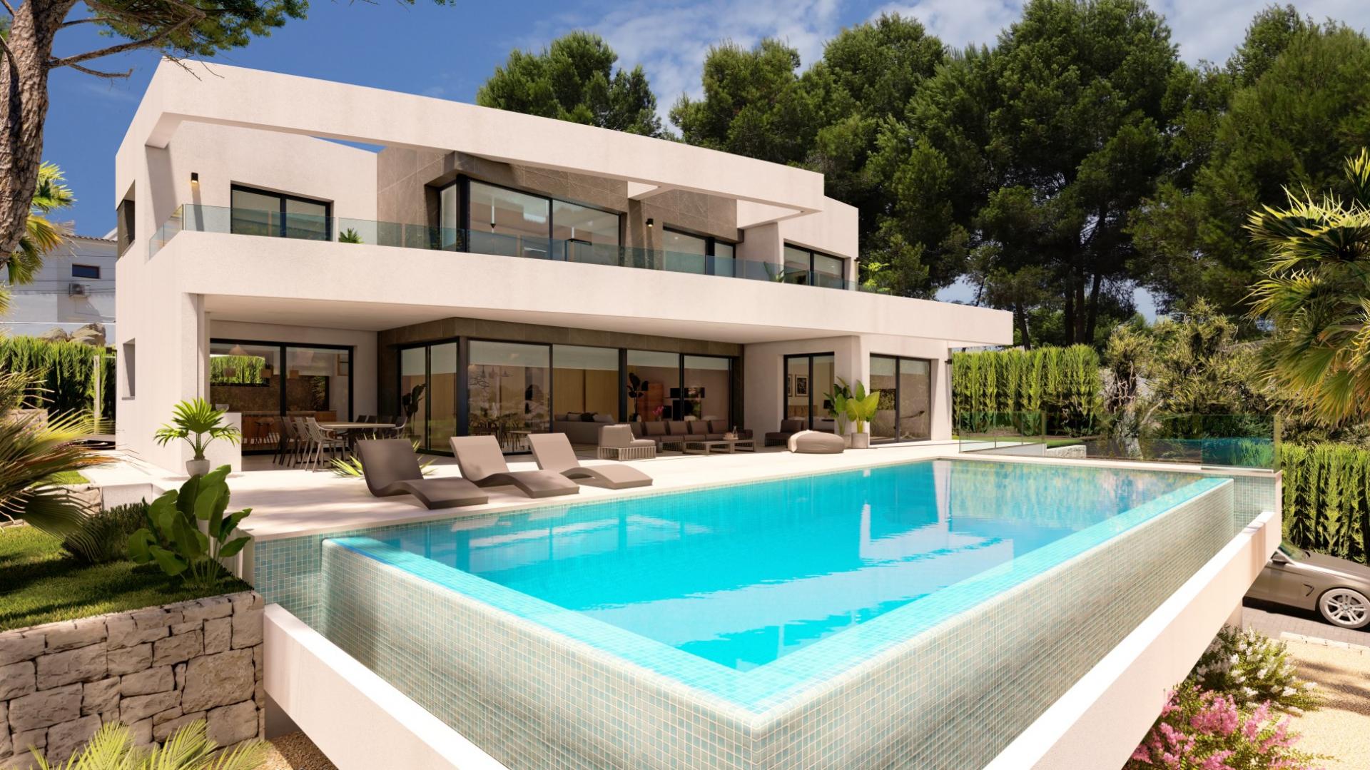 Wunderschöne Luxusvilla mit Meerblick in Moraira in Medvilla Spanje