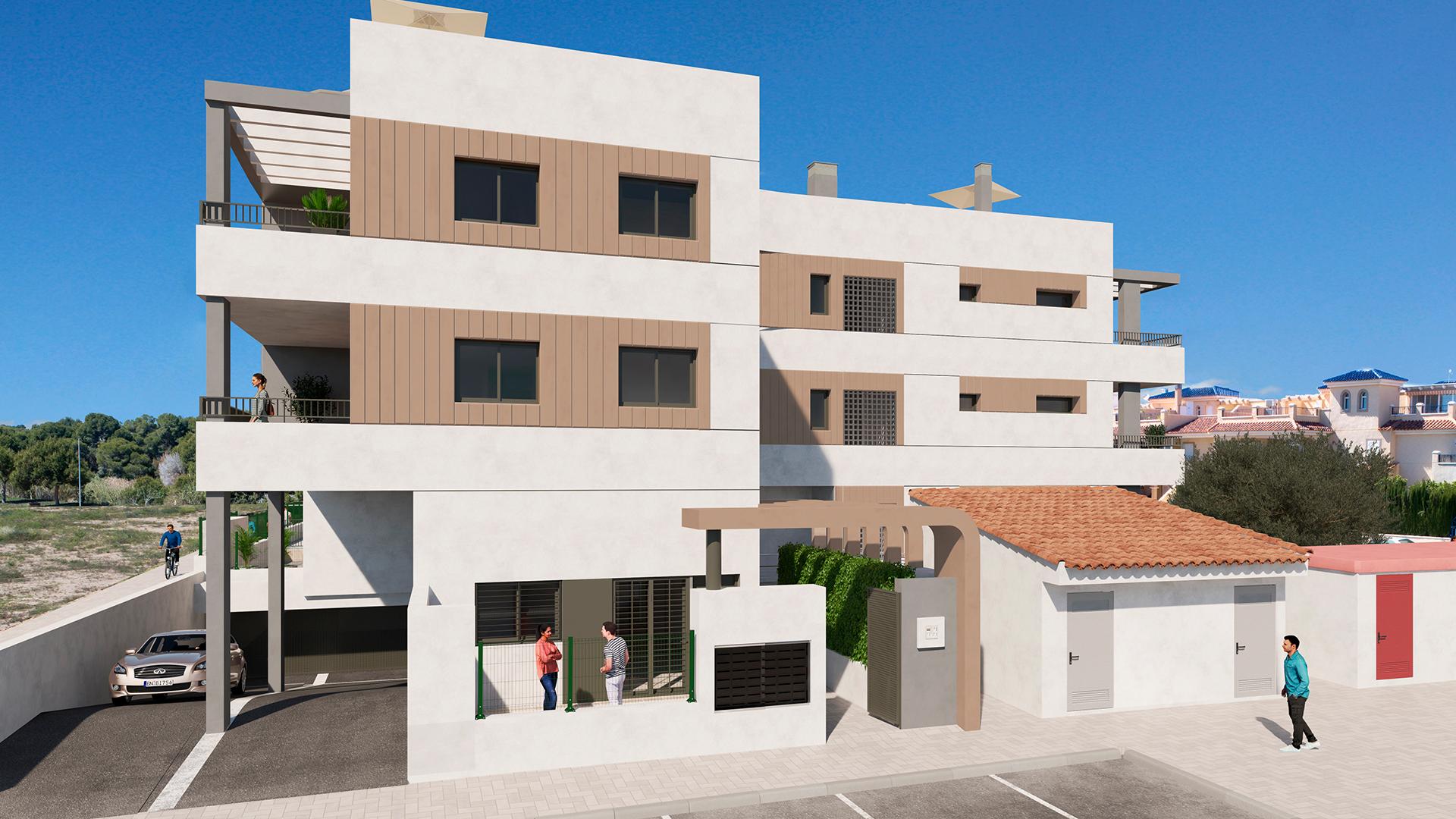 Neubau in der Nähe des Strandes von Mil Palmeras, zwischen Campoamor und Torre de la Horadada in Medvilla Spanje