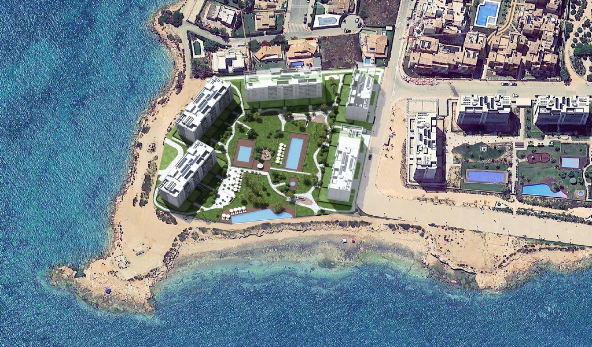Wohnungen zum Verkauf in erster Meeres- und Strandlinie in Punta Prima in Medvilla Spanje